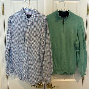 Vineyards Vines, Large Shirt & 1/4 Zip Outfit